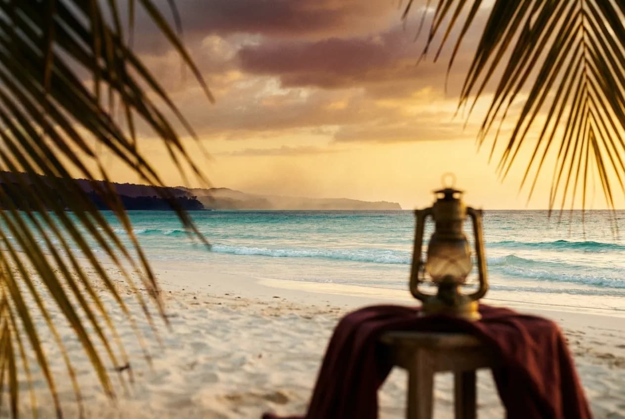 Golden-hour beach ambience — Negril, Jamaica
