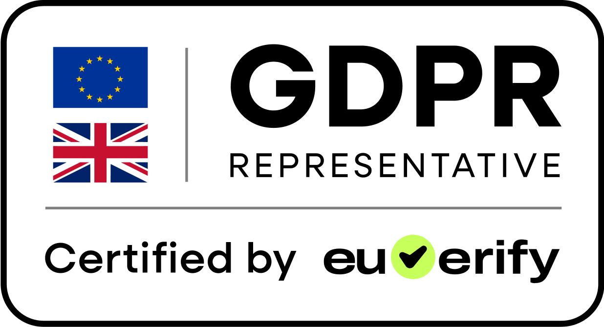 EU and UK GDPR representative certified by Euverify